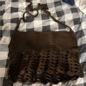 Brown Crochet tank top